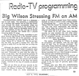 WPGC - Big Wilson Stressing FM on AM
