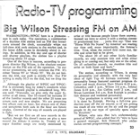 WPGC - Big Wilson Stressing FM On AM