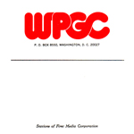 WPGC Reel To Reel Box Label - Balloon Letter Logo only