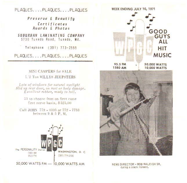 WPGC Music Survey Weekly Playlist - 07/10/71 - Outside