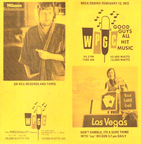 WPGC Music Survey Weekly Playlist - 02/12/72 - Outside