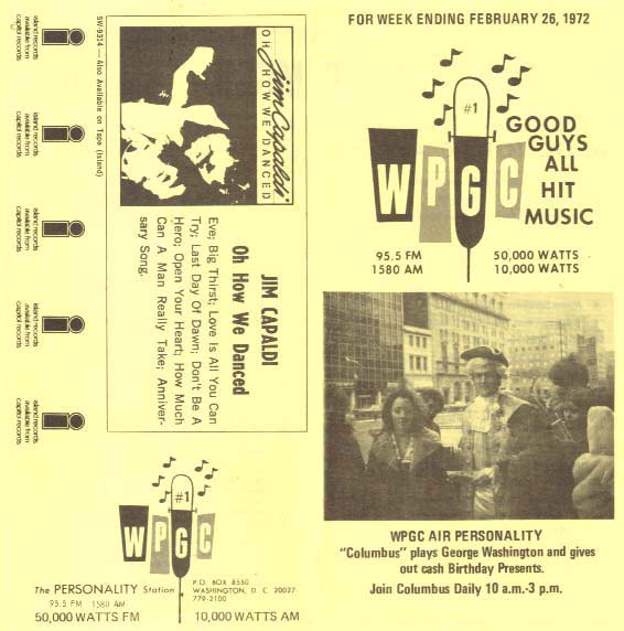 WPGC Music Survey Weekly Playlist - 02/26/72 - Outside