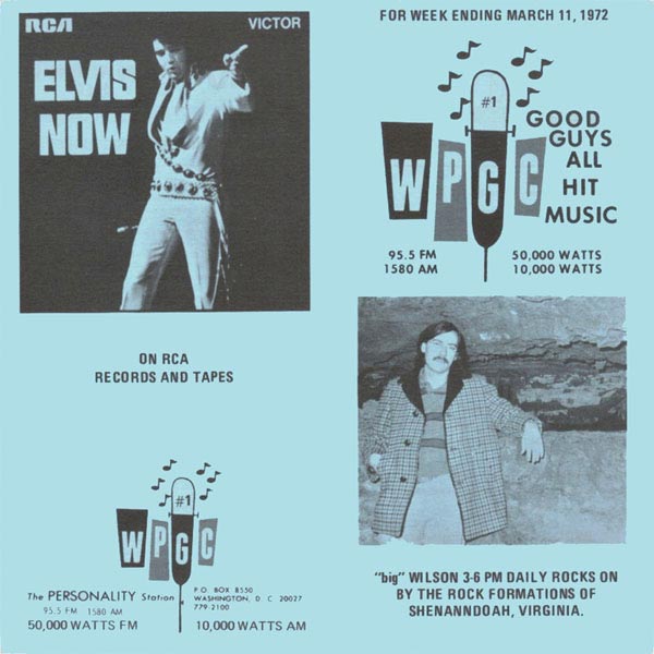 WPGC Music Survey Weekly Playlist - 03/11/72 - Outside