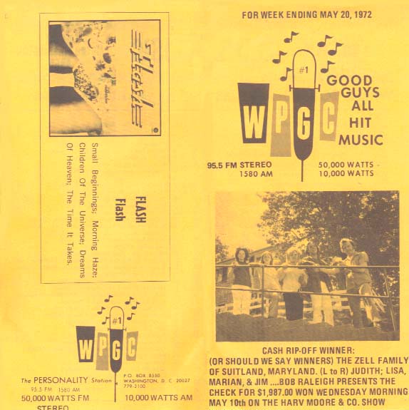 WPGC Music Survey Weekly Playlist - 05/20/72 - Outside