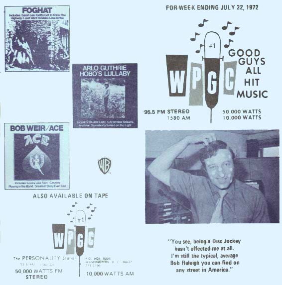 WPGC Music Survey Weekly Playlist - 07/22/72 - Outside
