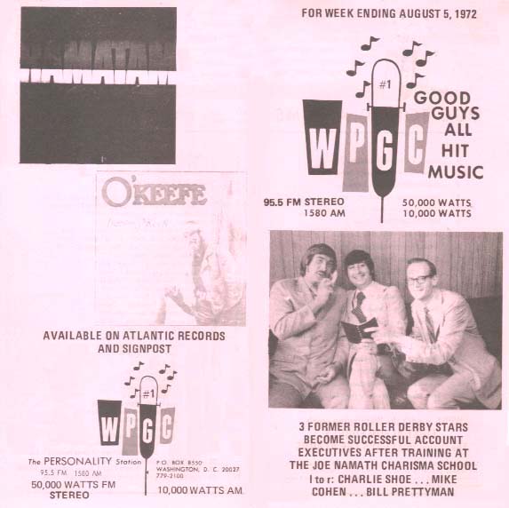 WPGC Music Survey Weekly Playlist - 08/05/72 - Outside