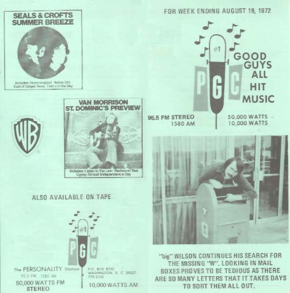 PGC Music Survey Weekly Playlist - 08/19/72 - Outside