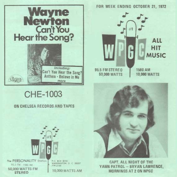 WPGC Music Survey Weekly Playlist - 10/21/72 - Outside