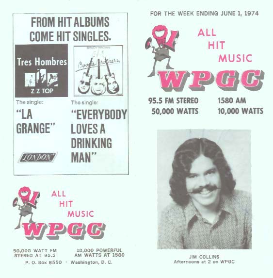 WPGC Music Survey Weekly Playlist - 06/01/74 - Outside