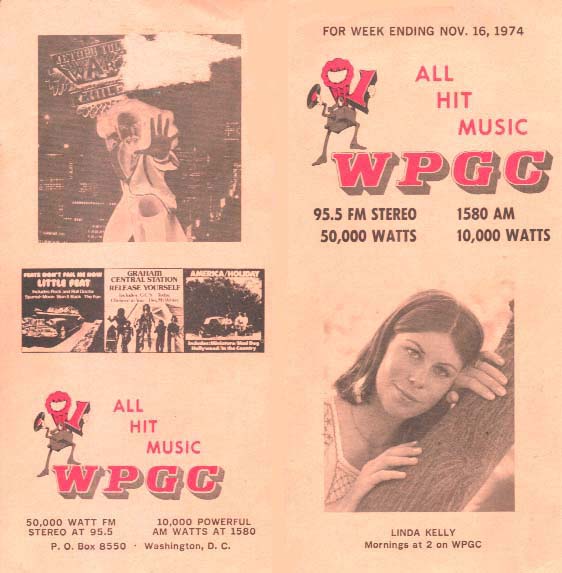 WPGC Music Survey Weekly Playlist - 11/16/74 - Outside