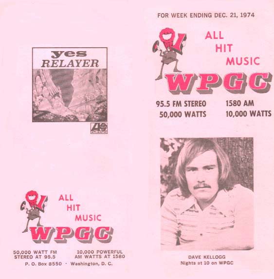WPGC Music Survey Weekly Playlist - 12/21/74 - Outside