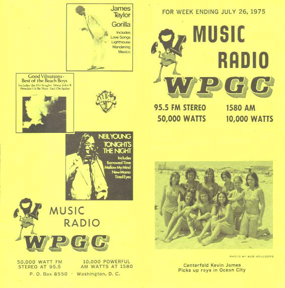 WPGC Music Survey Weekly Playlist - 07/26/75 - Outside