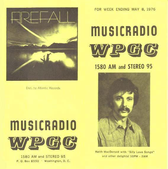 WPGC Music Survey Weekly Playlist - 05/08/76 - Outside