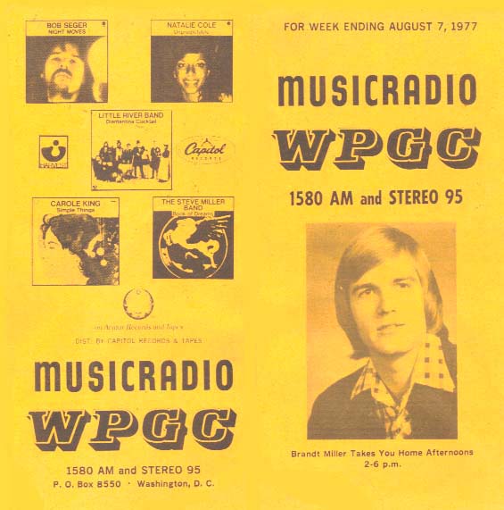 WPGC Music Survey Weekly Playlist - 08/07/77 - Outside