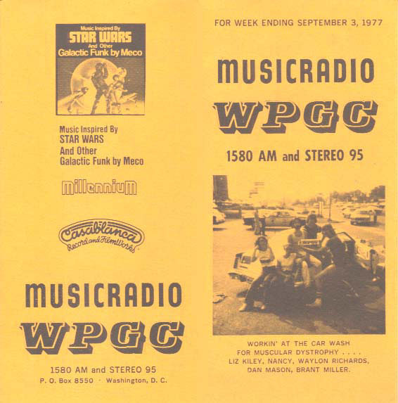 WPGC Music Survey Weekly Playlist - 09/03/77 - Outside