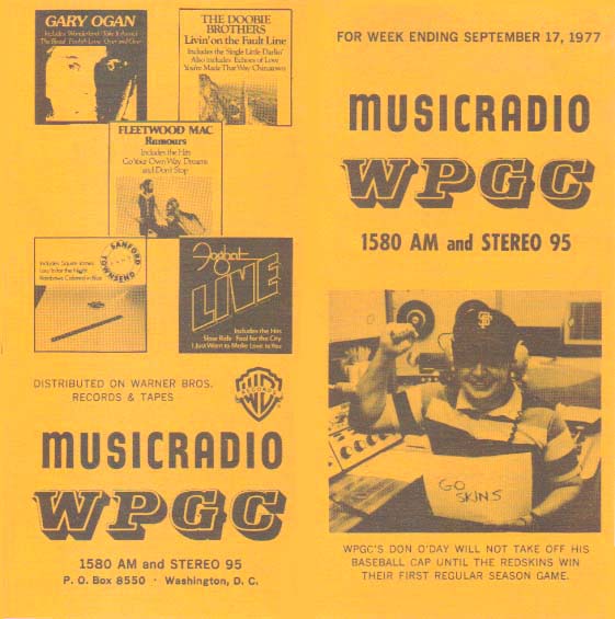 WPGC Music Survey Weekly Playlist - 09/17/77 - Outside