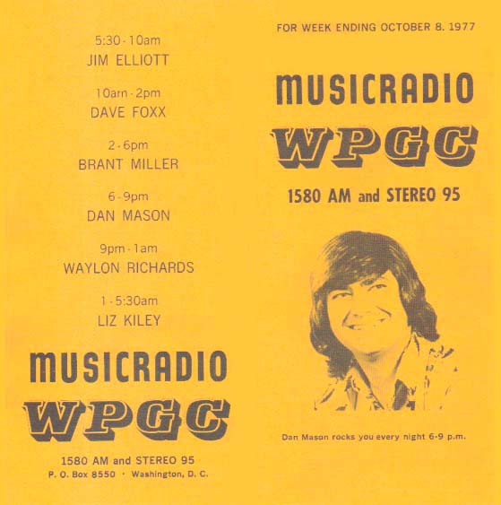 WPGC Music Survey Weekly Playlist - 10/08/77 - Outside