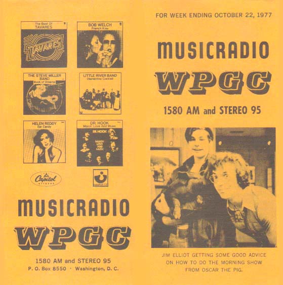 WPGC Music Survey Weekly Playlist - 10/22/77 - Outside