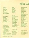 WPGC Client List, Inside - 1964