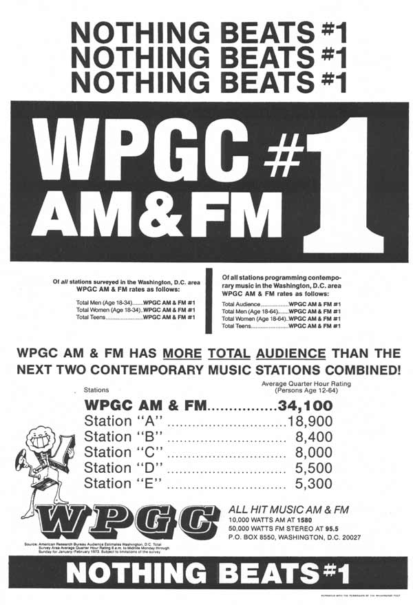 WPGC - Washington Post - Nothing Beats #1 print ad