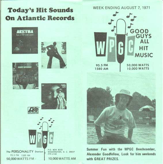 WPGC Music Survey Weekly Playlist - 08/07/71 - Outside