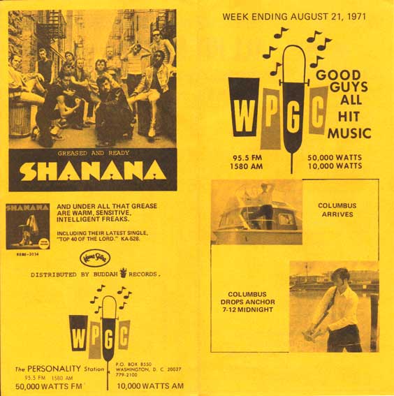 WPGC Music Survey Weekly Playlist - 08/21/71 - Outside
