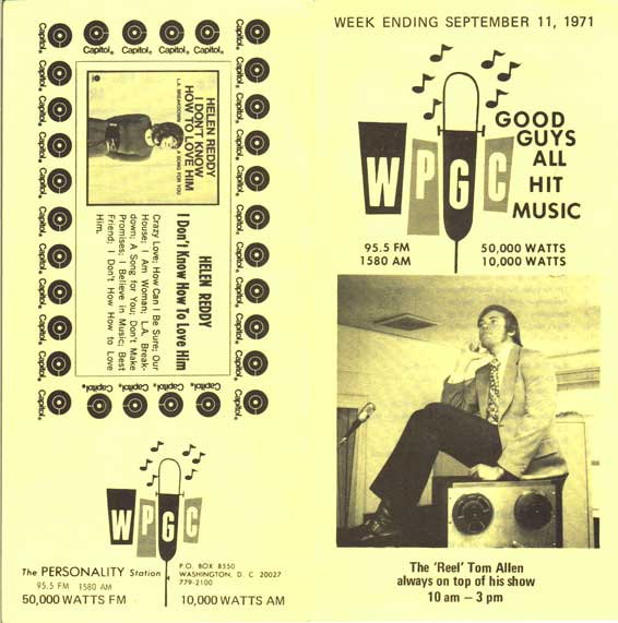 WPGC Music Survey Weekly Playlist - 09/11/71 - Outside