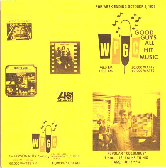WPGC Music Survey Weekly Playlist - 10/02/71 - Outside