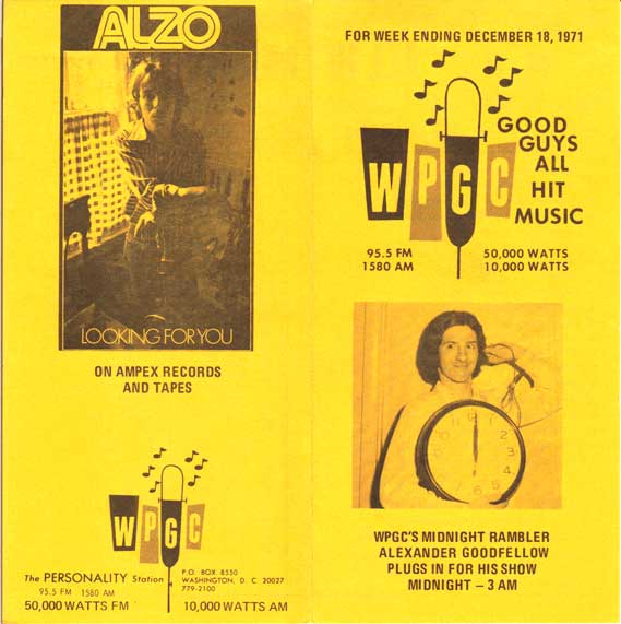 WPGC Music Survey Weekly Playlist - 12/18/71 - Outside