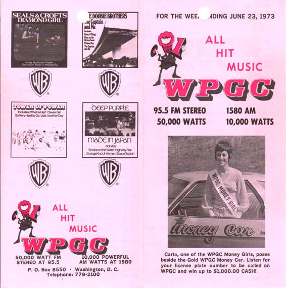 WPGC Music Survey Weekly Playlist - 06/23/73 - Outside