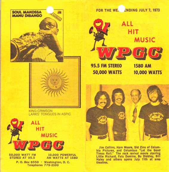 WPGC Music Survey Weekly Playlist - 07/07/73 - Outside