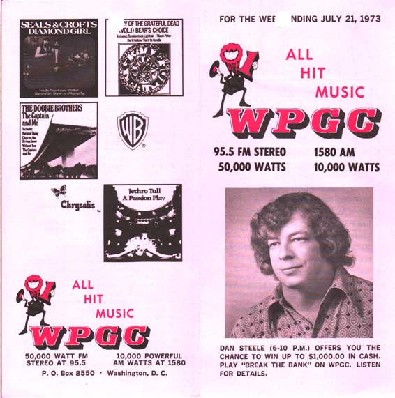 WPGC Music Survey Weekly Playlist - 07/21/73 - Outside