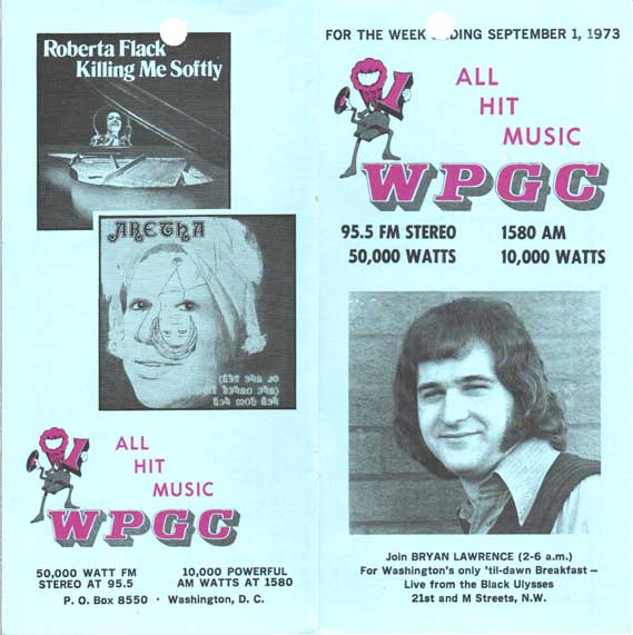 WPGC Music Survey Weekly Playlist - 09/01/73 - Outside