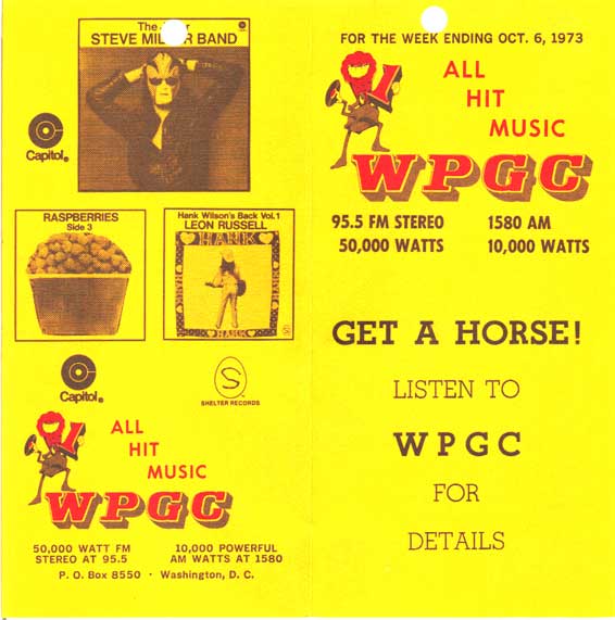 WPGC Music Survey Weekly Playlist - 10/06/73 - Outside