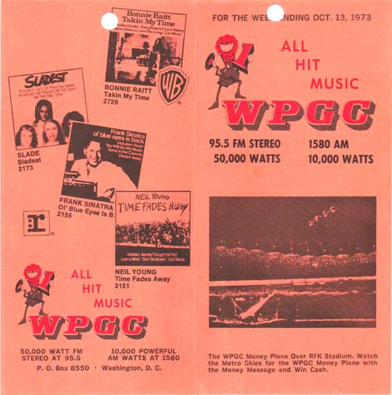 WPGC Music Survey Weekly Playlist - 10/13/73 - Outside