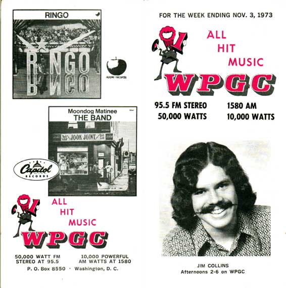 WPGC Music Survey Weekly Playlist - 11/03/73 - Outside