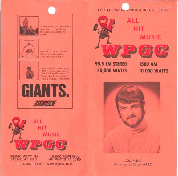 WPGC Music Survey Weekly Playlist - 12/15/73 - Outside