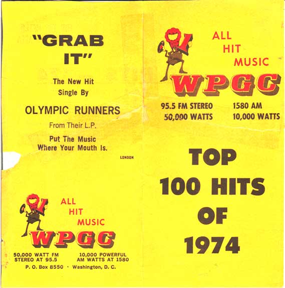 WPGC Playlist Top 100 Of 1974