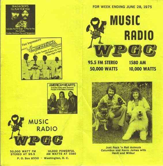 WPGC Music Survey Weekly Playlist - 06/28/75 - Outside