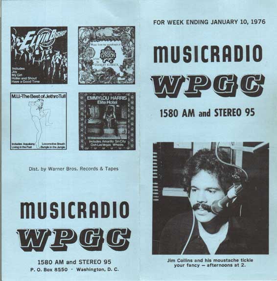 WPGC Music Survey Weekly Playlist - 01/10/76 - Outside