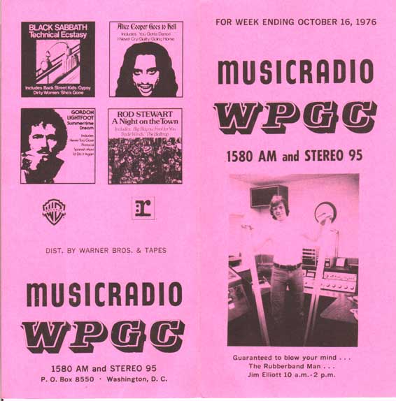 WPGC Music Survey Weekly Playlist - 10/16/76 - Outside