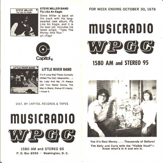 WPGC Music Survey Weekly Playlist - 10/30/76 - Outside