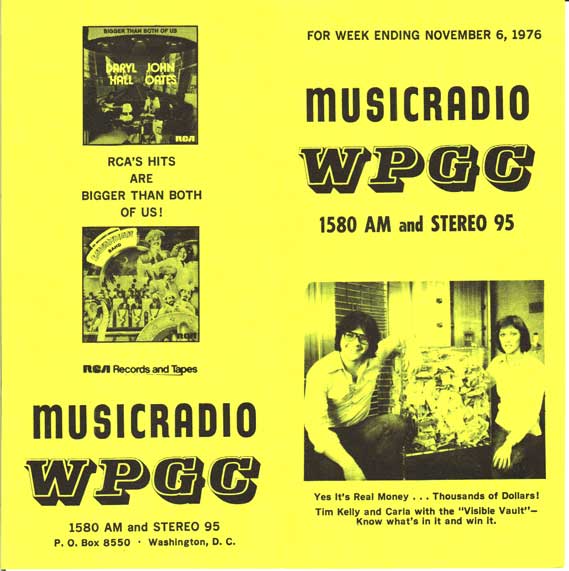 WPGC Music Survey Weekly Playlist - 11/06/76 - Outside
