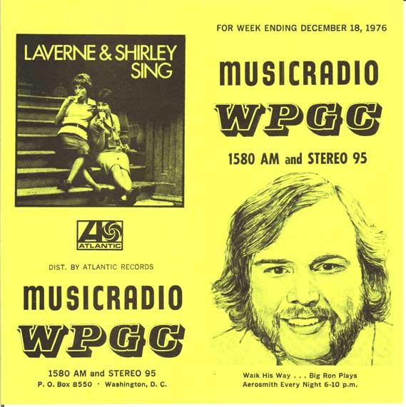 WPGC Music Survey Weekly Playlist - 12/18/76 - Outside
