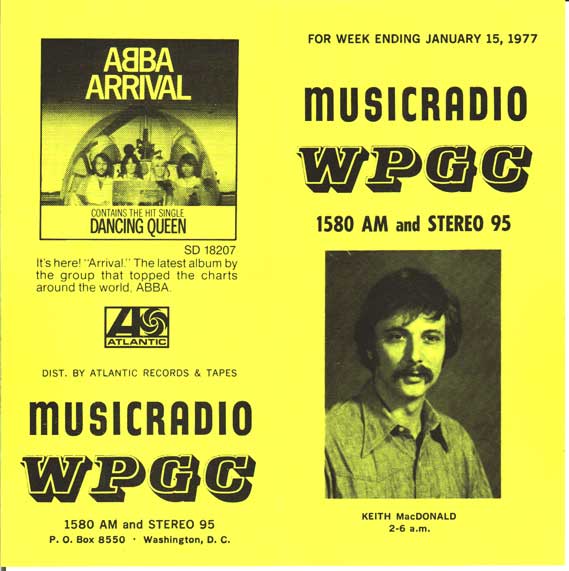 WPGC Music Survey Weekly Playlist - 01/15/77 - Outside
