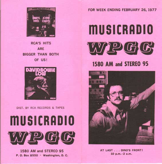 WPGC Music Survey Weekly Playlist - 02/26/77 - Outside