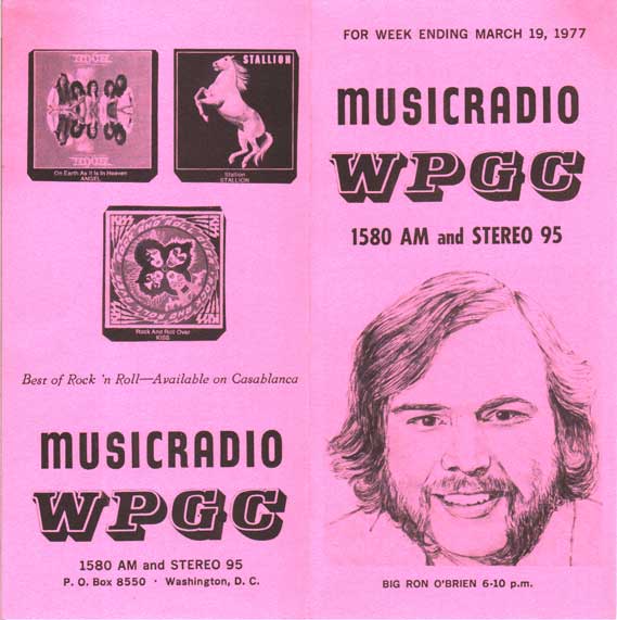 WPGC Music Survey Weekly Playlist - 03/19/77 - Outside