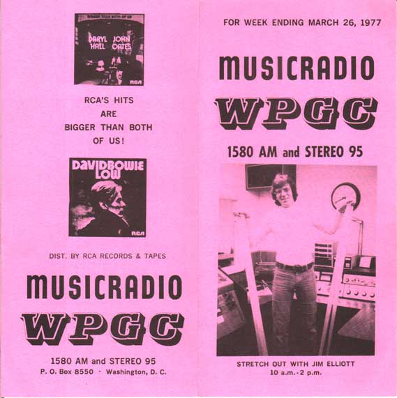 WPGC Music Survey Weekly Playlist - 03/26/77 - Outside