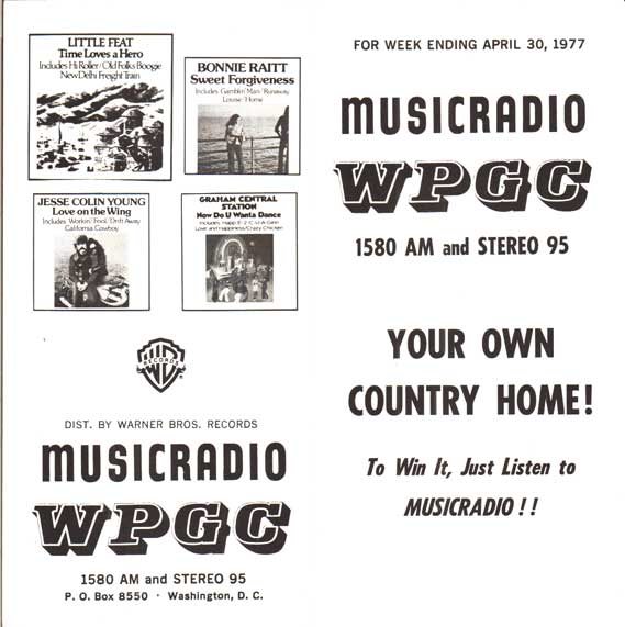 WPGC Music Survey Weekly Playlist - 04/30/77 - Outside