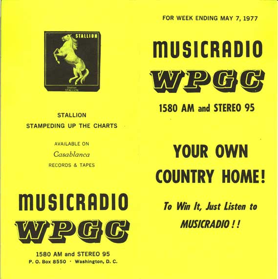 WPGC Music Survey Weekly Playlist - 05/07/77 - Outside